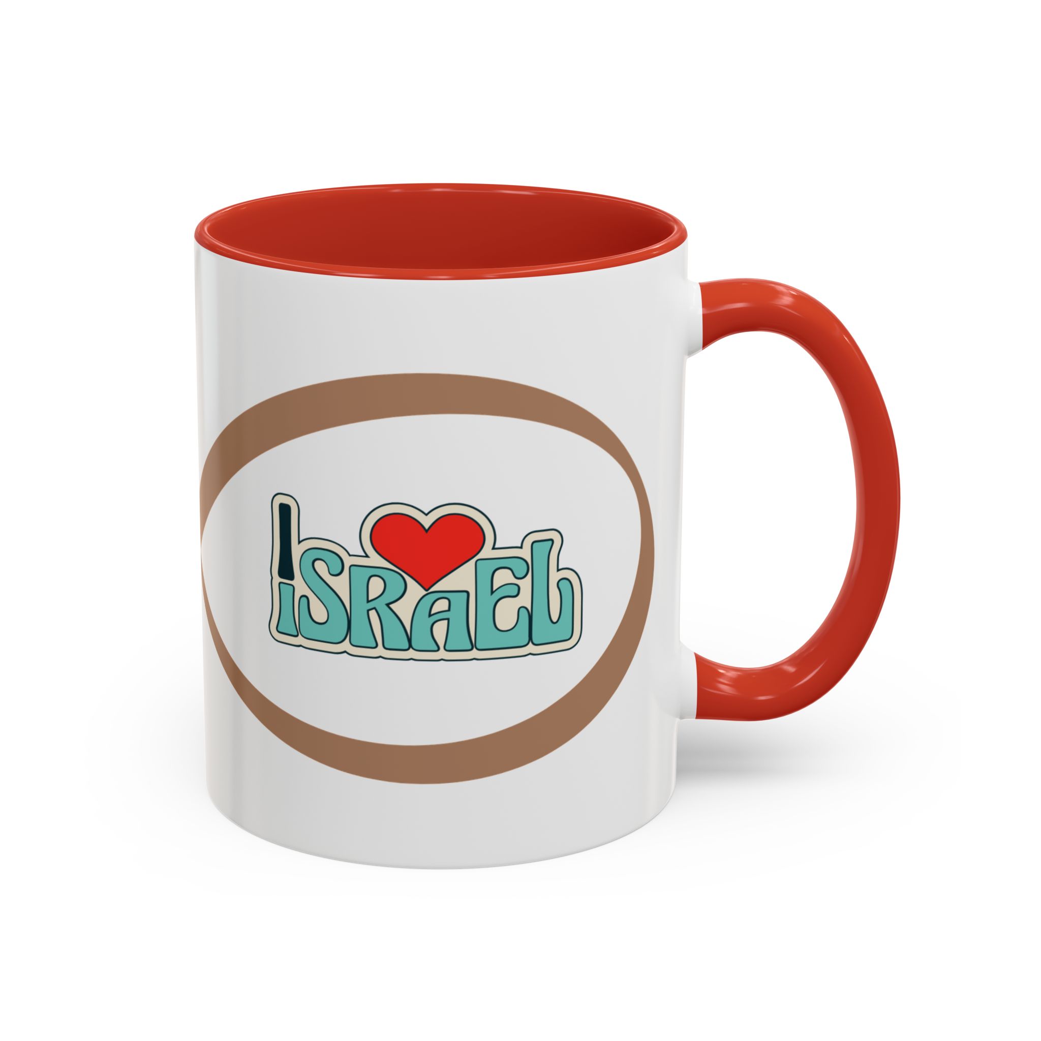 love israel coffee mug — heart design accent ceramic mug love israel coffee mug — heart design accent ceramic mug