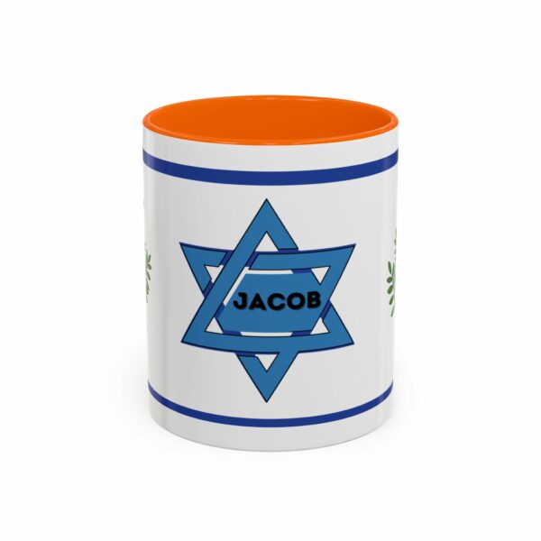 personalized jacob hanukkah mug | star of david accent coffee mug personalized jacob hanukkah mug | star of david accent coffee mug