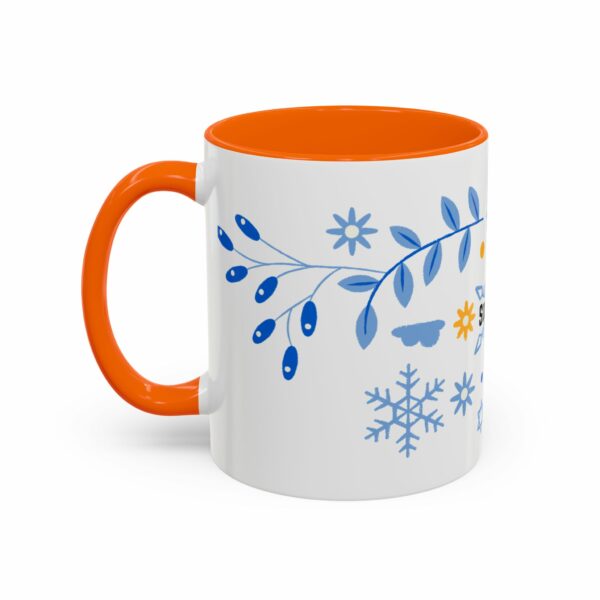solomon hanukkah coffee mug | blue & gold dreidel and star design