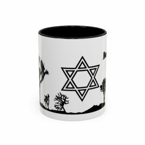 joshua star of david personalized coffee mug | jewish name accent mug