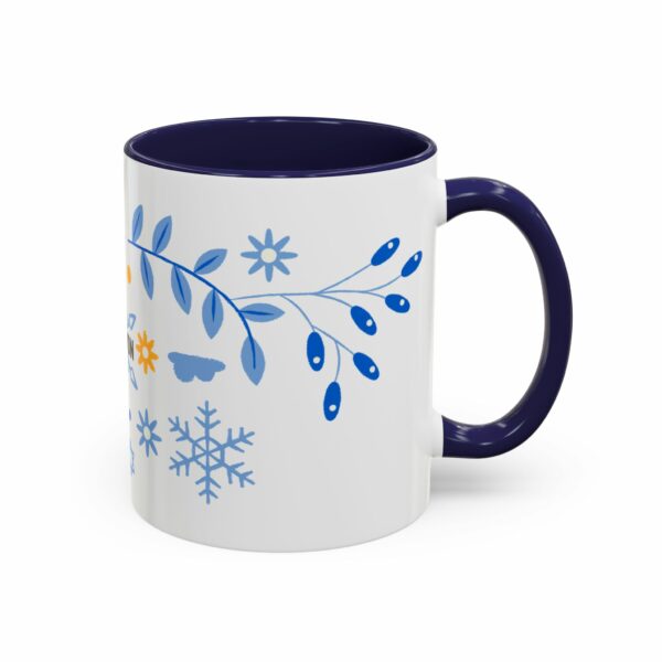 solomon hanukkah coffee mug | blue & gold dreidel and star design