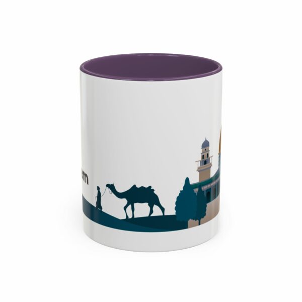 jerusalem accent mug – dome of the rock & camel skyline design