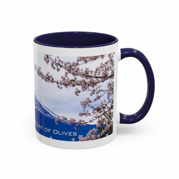 mount of olives scenic cherry blossom accent coffee mug