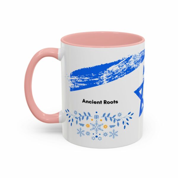 ancient roots hanukkah coffee mug | blue star of david accent mug ancient roots hanukkah coffee mug | blue star of david accent mug