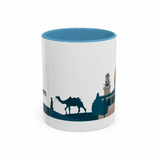 jerusalem accent mug – dome of the rock & camel skyline design