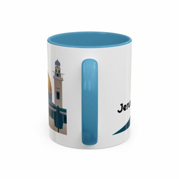 jerusalem accent mug – dome of the rock & camel skyline design