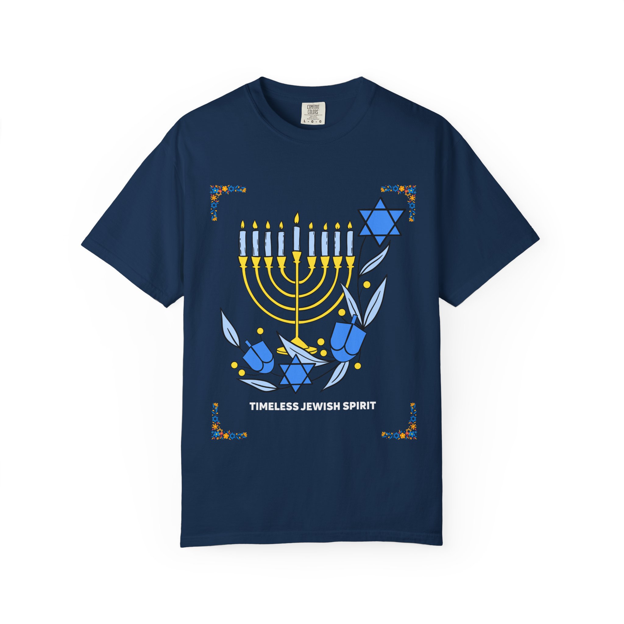 timeless jewish spirit menorah t shirt | hanukkah holiday tee timeless jewish spirit menorah t shirt | hanukkah holiday tee