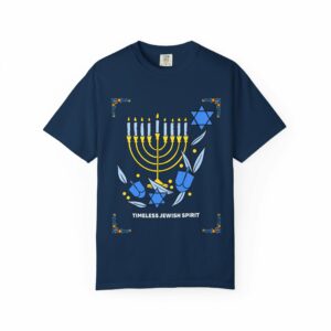 timeless jewish spirit menorah t shirt | hanukkah holiday tee