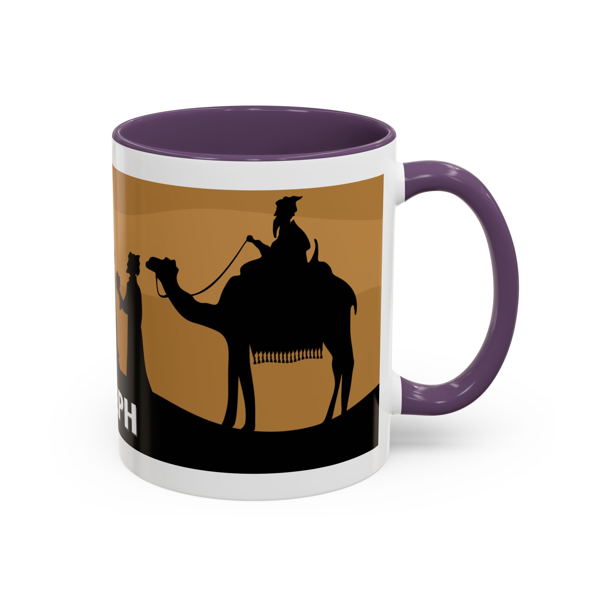 joseph nativity accent coffee mug | silhouette design joseph nativity accent coffee mug | silhouette design