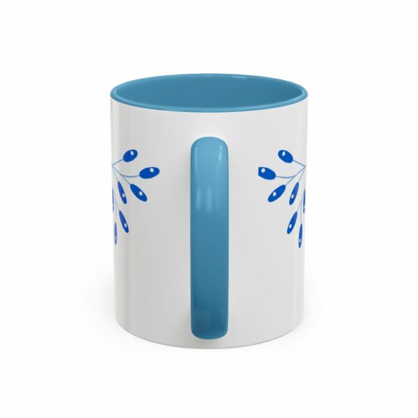 solomon hanukkah coffee mug | blue & gold dreidel and star design