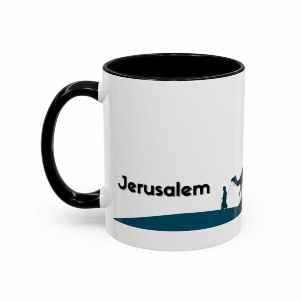 jerusalem accent mug – dome of the rock & camel skyline design