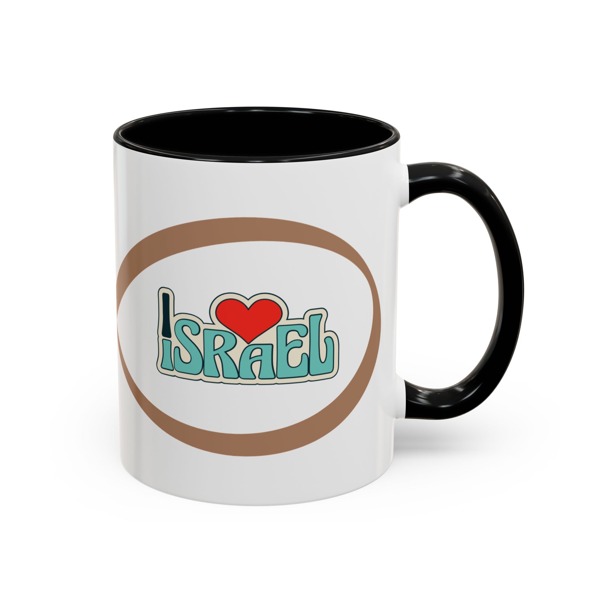 love israel coffee mug — heart design accent ceramic mug love israel coffee mug — heart design accent ceramic mug