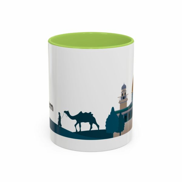 jerusalem accent mug – dome of the rock & camel skyline design