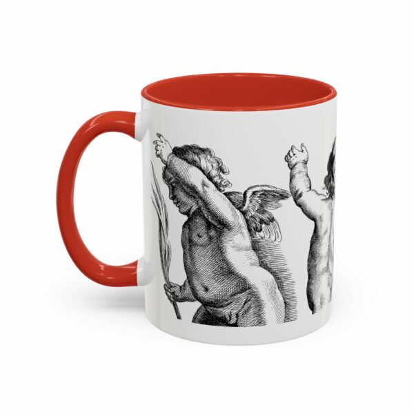 holy city cherub coffee mug | black handled accent mug