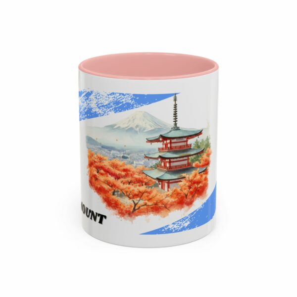 temple mount pagoda mug | japanese autumn scenic coffee mug