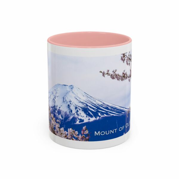 mount of olives scenic cherry blossom accent coffee mug